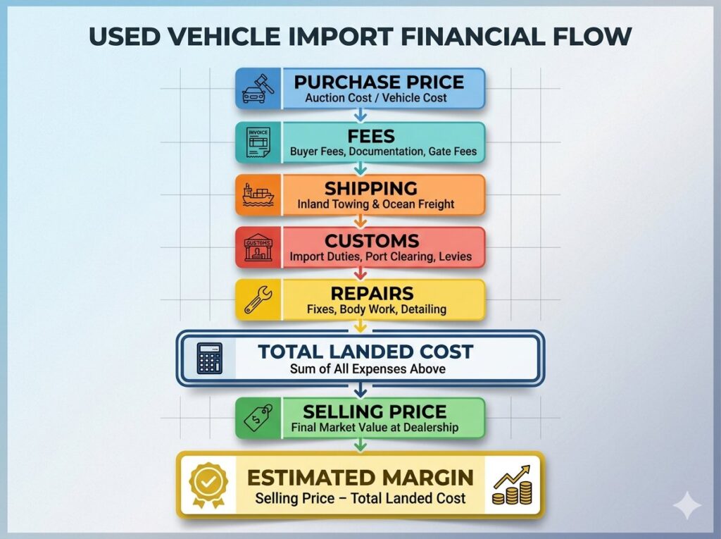 How to calculate the landed cost of an imported car in Nigeria